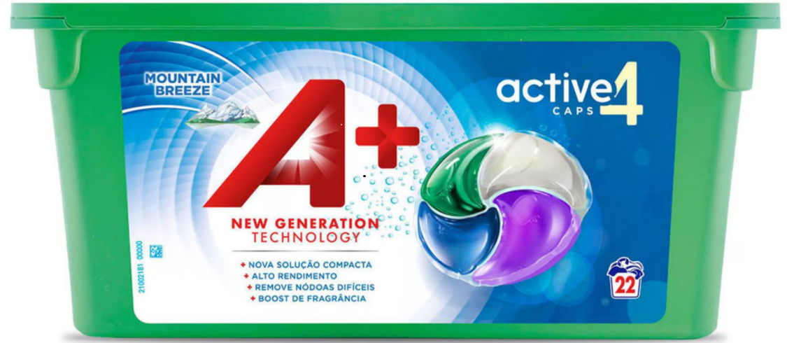 A+ 4-in-1 Mountain Breeze Laundry Detergent Pods, 22 Pieces (Price per 1 pc)