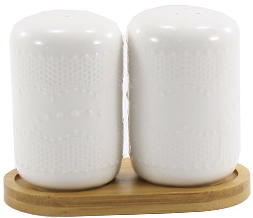 Interos PJ02563 Porcelain Spice Set on Wooden Stand