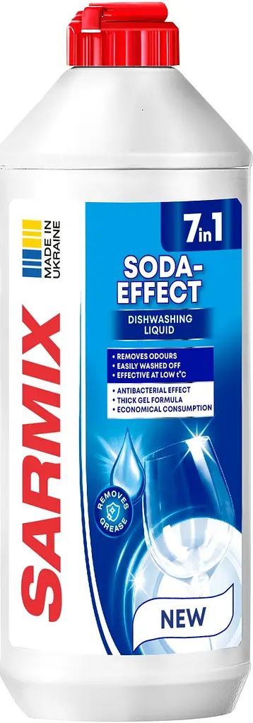 Sarmix 7-in-1 Baking Soda Effect Dishwashing Liquid, 500 mL