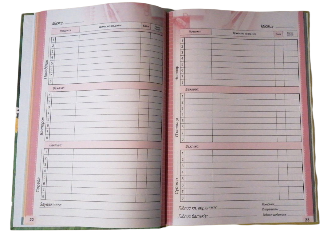 Mandaryn Laminated Hardcover School Diary with Spot Varnish, 40 Sheets - Image 2