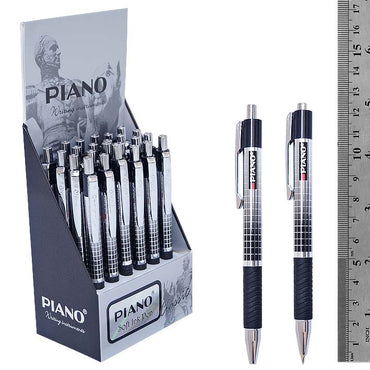 Piano PT-189 Classic Blue Retractable Ballpoint Pen, 0.5 mm - Image 2