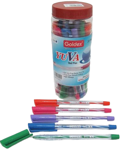 Goldex Yuva Assorted Blue Oil-Based Pen, 0.6 mm