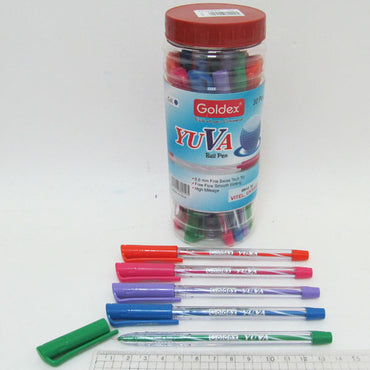 Goldex Yuva Assorted Blue Oil-Based Pen, 0.6 mm - Image 2