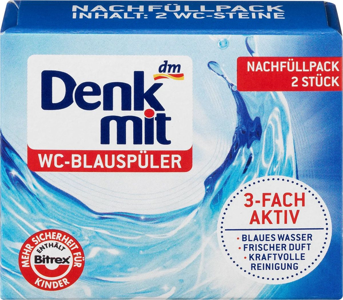 Denkmit Hanging Toilet Block Refill Tablets, 2 pcs