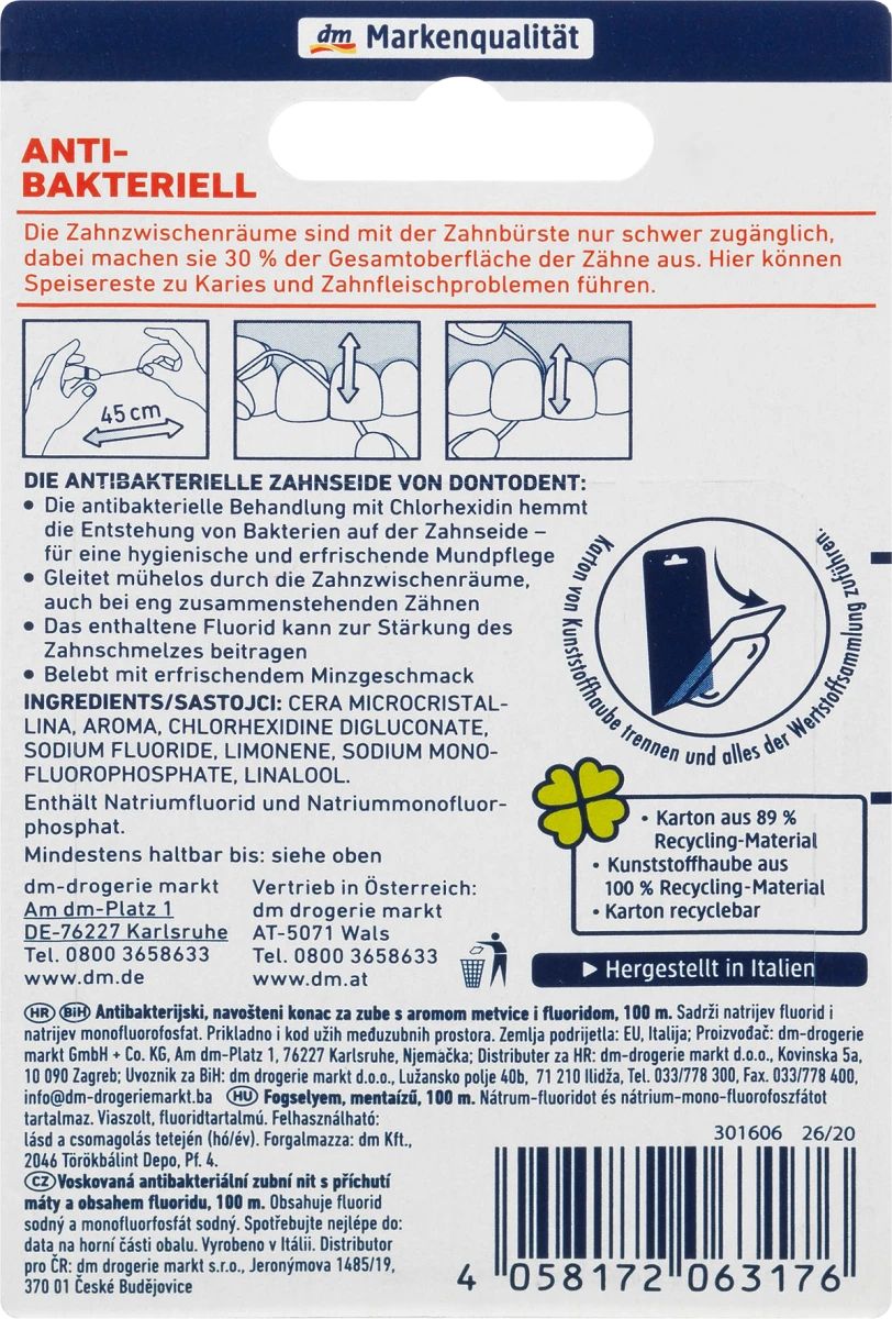 Dontodent Antibacterial Dental Floss, 100 m - Image 2