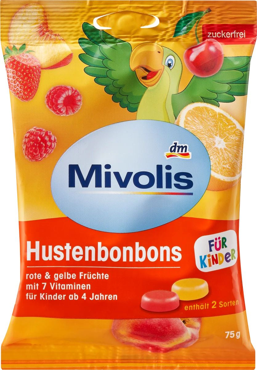 Mivolis Kids Sugar-Free Cough Drops, 75 g
