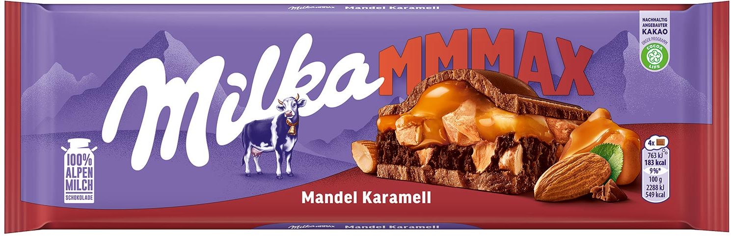 Milka Almond Caramel Milk Chocolate, 300 g