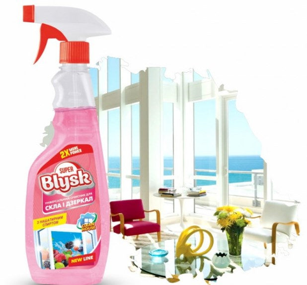 Super Blysk Forest Berries Glass & Mirror Cleaner Spray, 500 mL