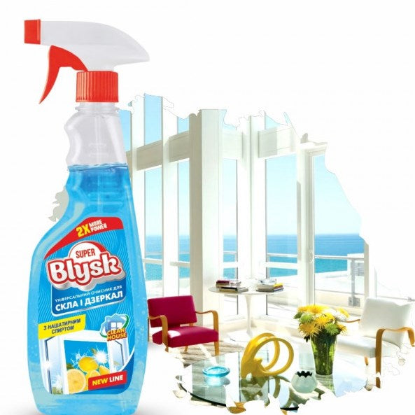 Super Blysk Lemon Glass & Mirror Cleaner Spray, 500 mL