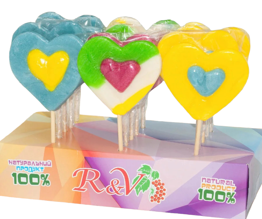 R&V Heart Lollipop, 40 g