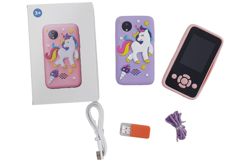 Kid Phone Pony Kids' Smartphone with Camera & Games, Pink/Purple, 14 x 9 x 4 cm
