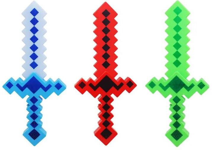 Minecraft MW2222 Light-Up Toy Sword with Sound, 38 x 17 cm