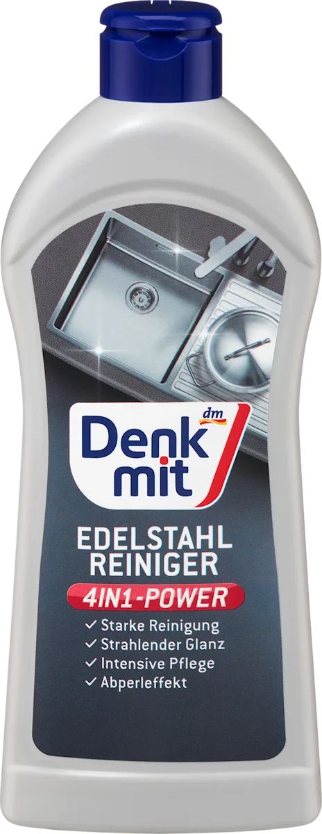 Denkmit 4 in 1 Power Stainless Steel Cleaner, 300 mL