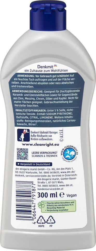 Denkmit 4 in 1 Power Stainless Steel Cleaner, 300 mL - Image 2
