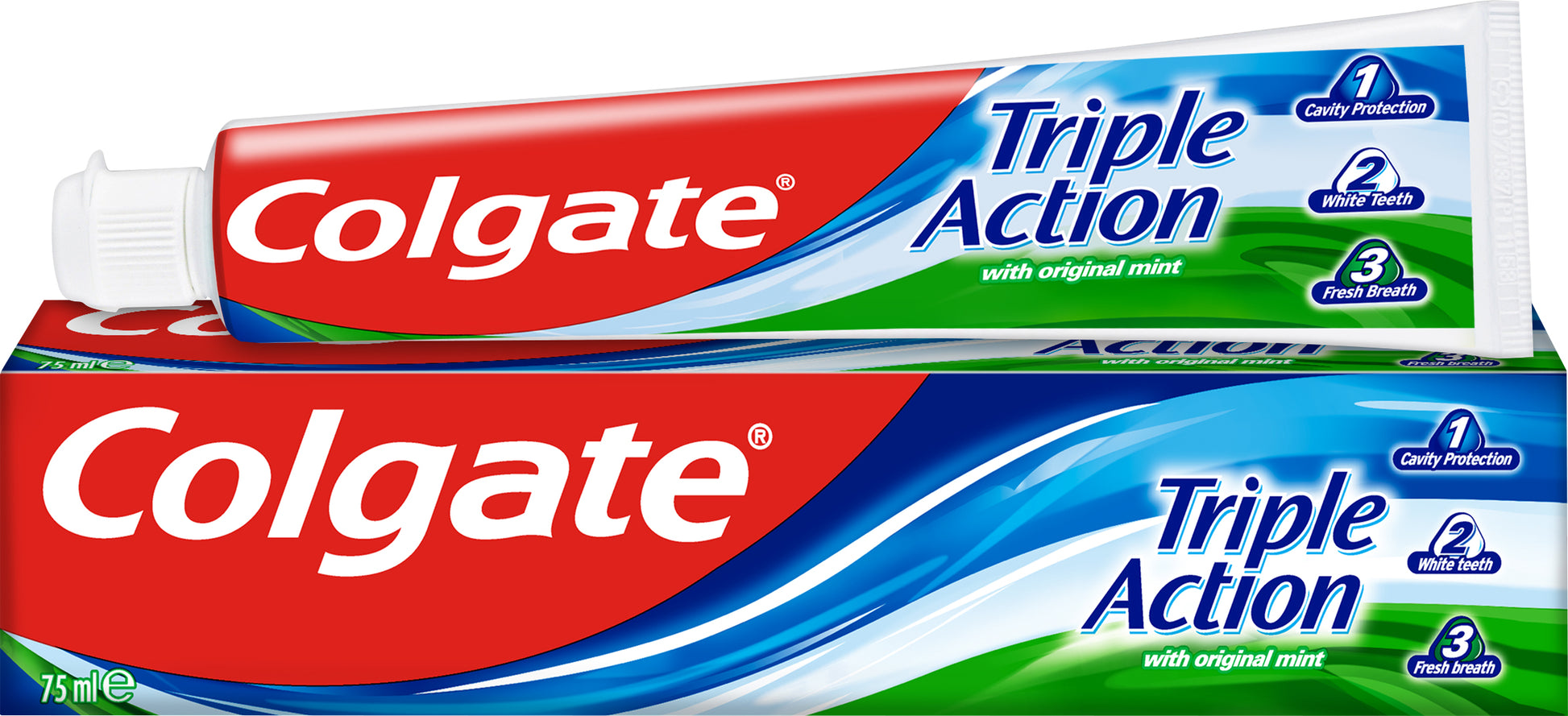 Colgate Triple Action Toothpaste, 75 mL