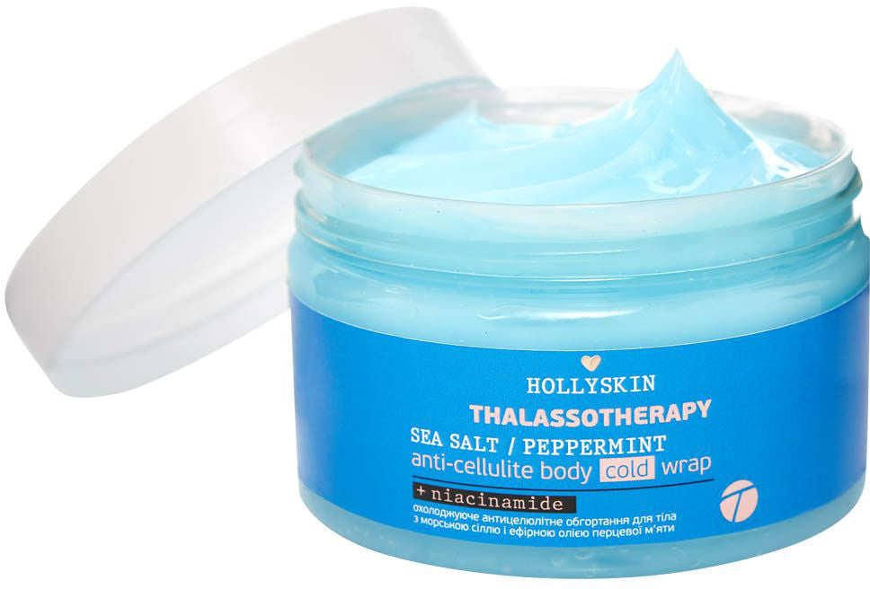 Hollyskin Sea Salt & Peppermint Oil Cooling Anti-Cellulite Body Wrap, 250 mL