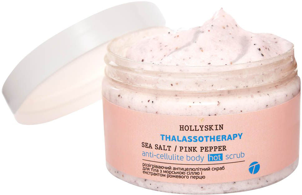 Hollyskin Sea Salt & Pink Pepper Warming Anti-Cellulite Body Scrub, 250 mL
