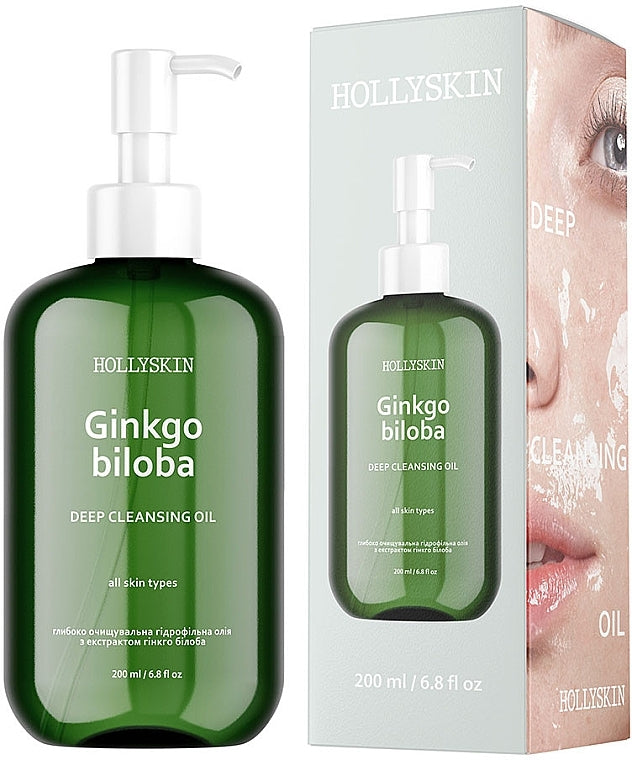 Hollyskin Ginkgo Biloba Extract Deep-Cleansing Hydrophilic Oil, 200 mL