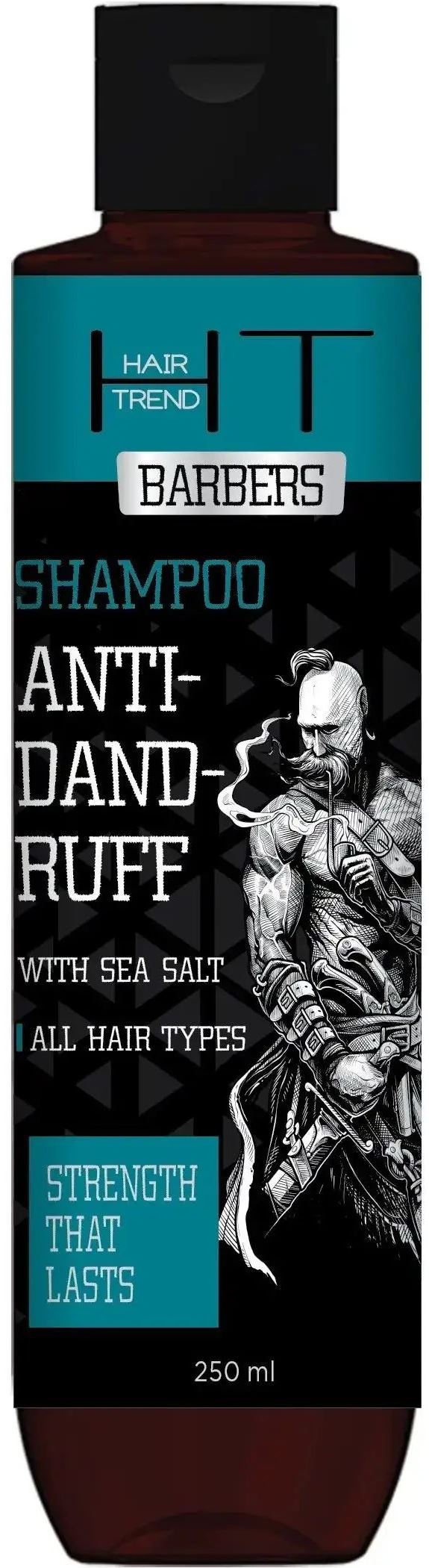 Hair Trend Barbers Men's Anti-Dandruff Shampoo with Sea Salt, 250 mL