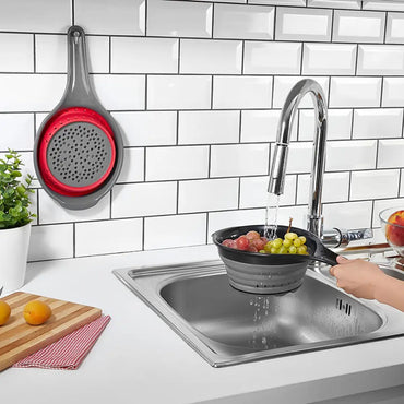 Gusto GT-858 Collapsible Silicone Colander with Handle, 1.5 L - Image 2