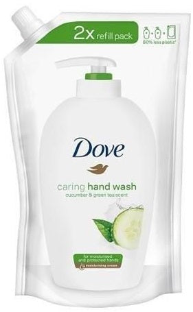 Dove Cucumber & Green Tea Scent Refill Pouch Liquid Cream Soap, 500 mL