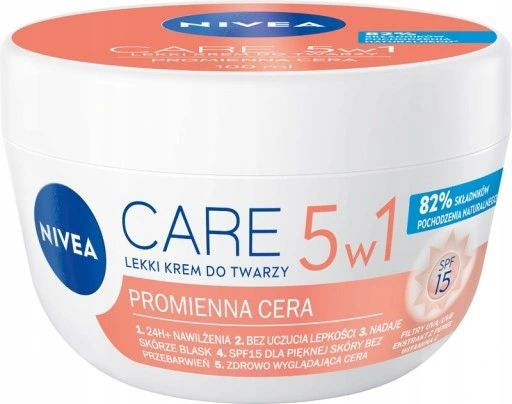 Nivea Care 5-in-1 Radiant Skin Lightweight Face Cream, 100 mL