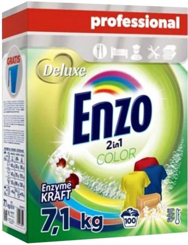 Deluxe Enzo 2-in-1 Color Laundry Detergent Powder, 100 Loads, 7.1 kg