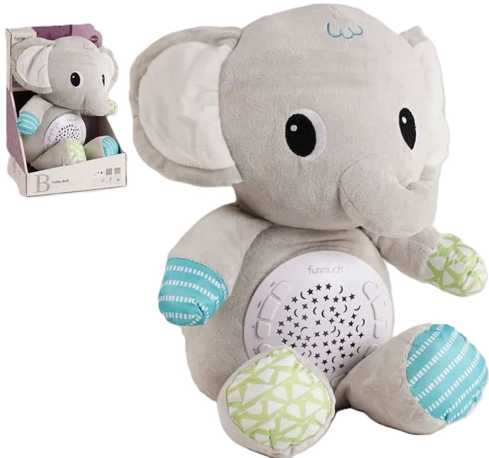 FM666-27 Elephant Kids' Night Light with Starry Sky Projector & Lullabies