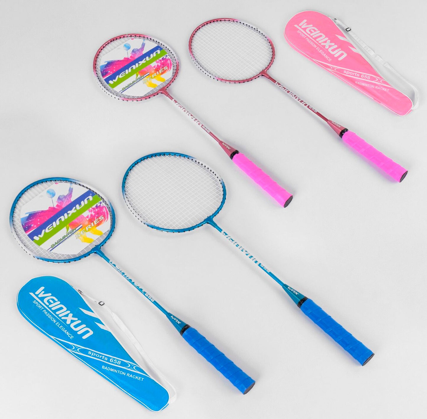 C40196 Badminton Set with 2 Rackets in Case