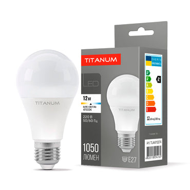 Titanum TLA6012274 E27 4100K 12W White LED Light Bulb - Image 2