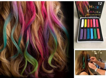 CEL-134 Colored Hair Chalk, 12 pcs - Image 2