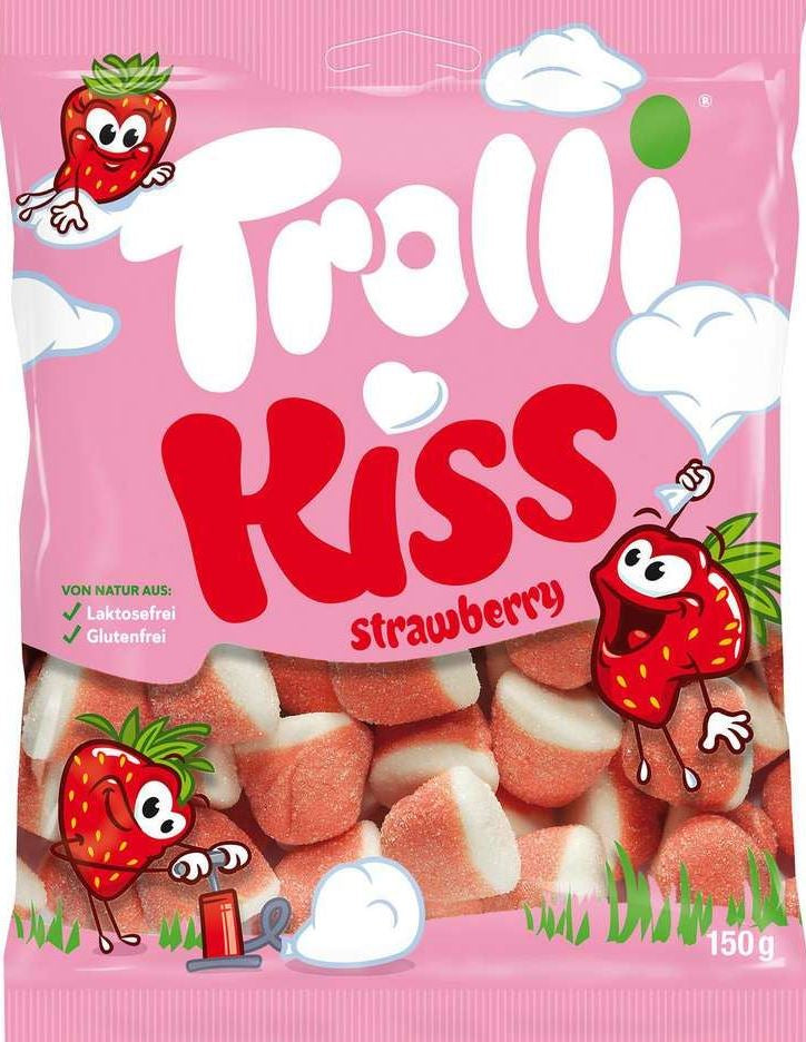 Trolli Kiss Strawberry Gummy Candy, 150 g