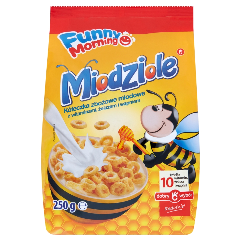 Funny Morning Miodziole Honey Rings, 250 g