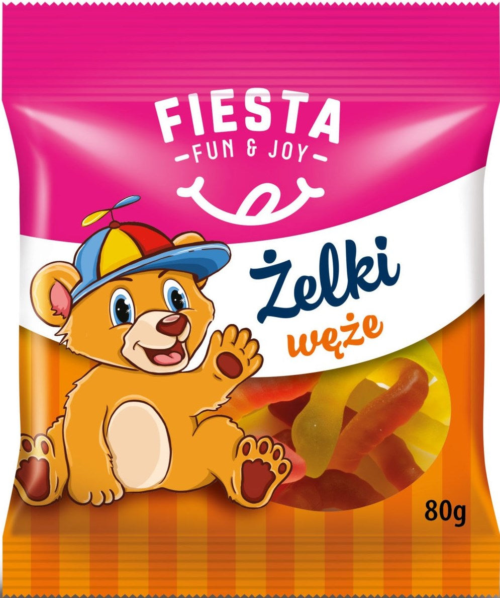 Fiesta Gummy Snake Candies, 80 g