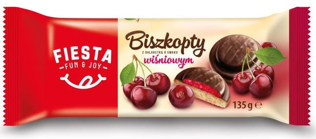 Fiesta Sponge Biscuits with Cherry Jelly, 120 g
