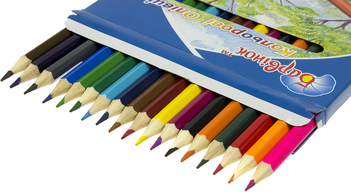 Barvinok 5-203/2 Flowers Colored Pencil Set, 18 Colors - Image 2