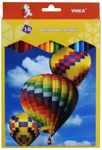 Umka TsK42-7 Balls Colored Pencil Set, 18 Colors