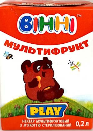 Vinni Play Multifruit Kids Juice, 200 mL