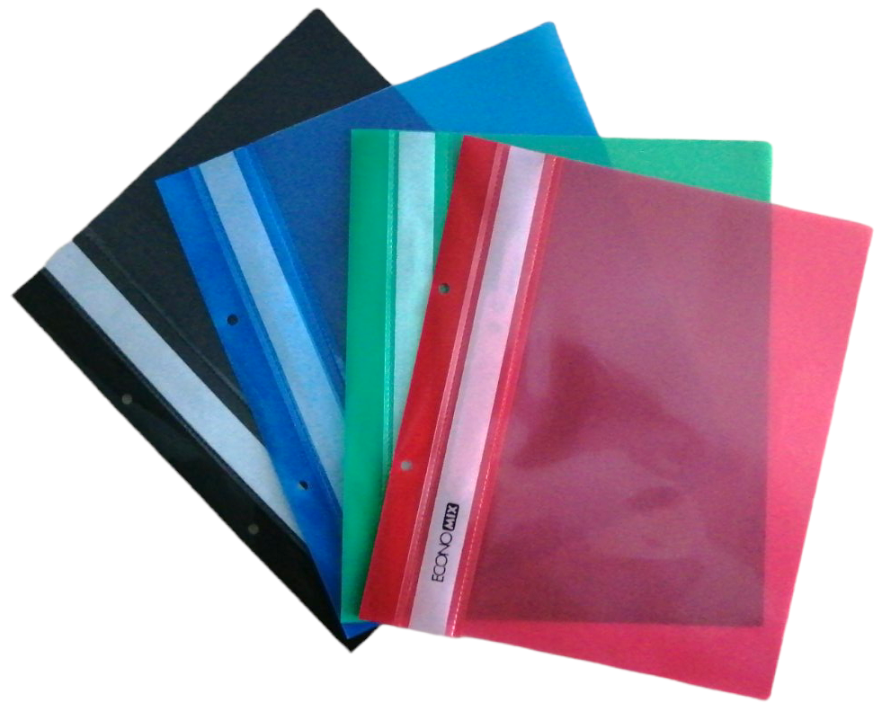 Economix A5 Plastic File Folder, Assorted