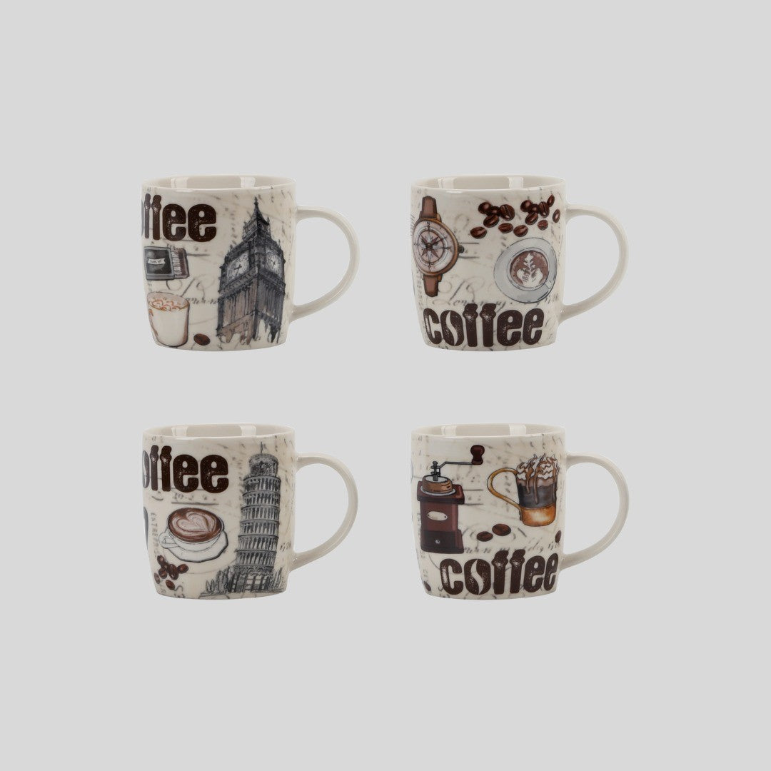 Vittora Coffee Journey VT-C-123380 Ceramic Mug, 380 mL