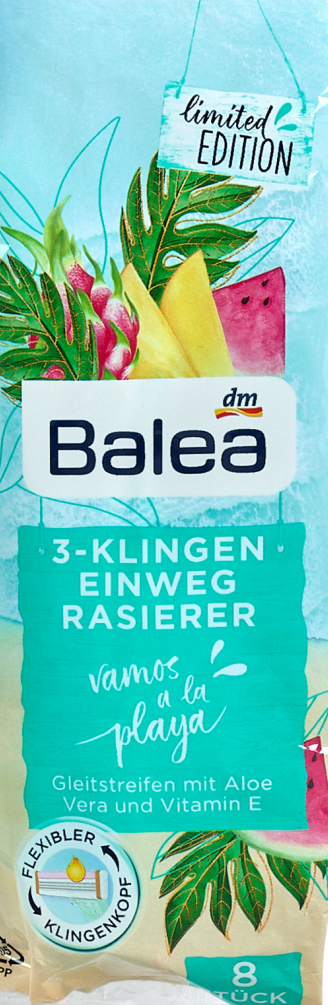 Balea Vamos a la Playa Women's Disposable Razors, 3 Blades, 8 pcs