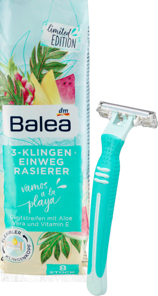 Balea Vamos a la Playa Women's Disposable Razors, 3 Blades, 8 pcs - Image 2