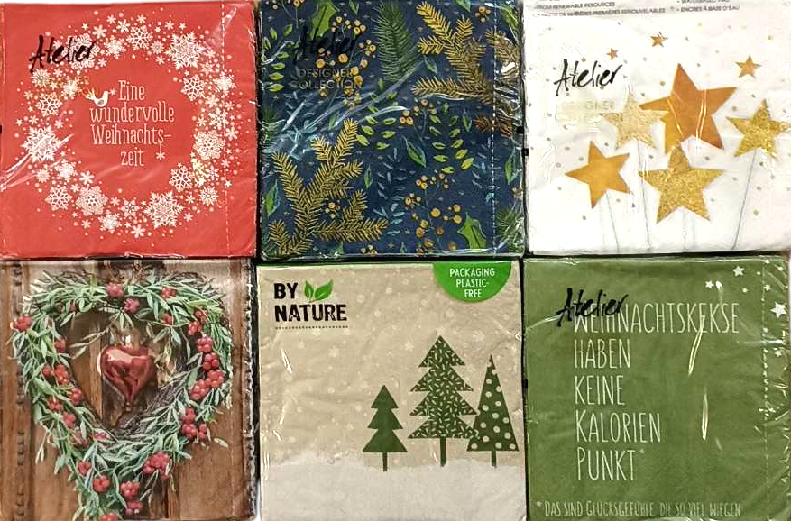 Atelier Christmas 3-Ply Napkin, 33 x 33 cm