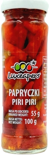 Luxeapers Piri Piri Peppers, 100 g / 55 g