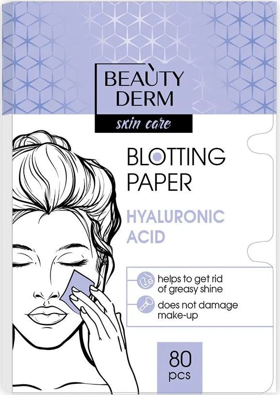 Beautyderm Hyaluronic Acid Mattifying Face Sheets, 80 pcs