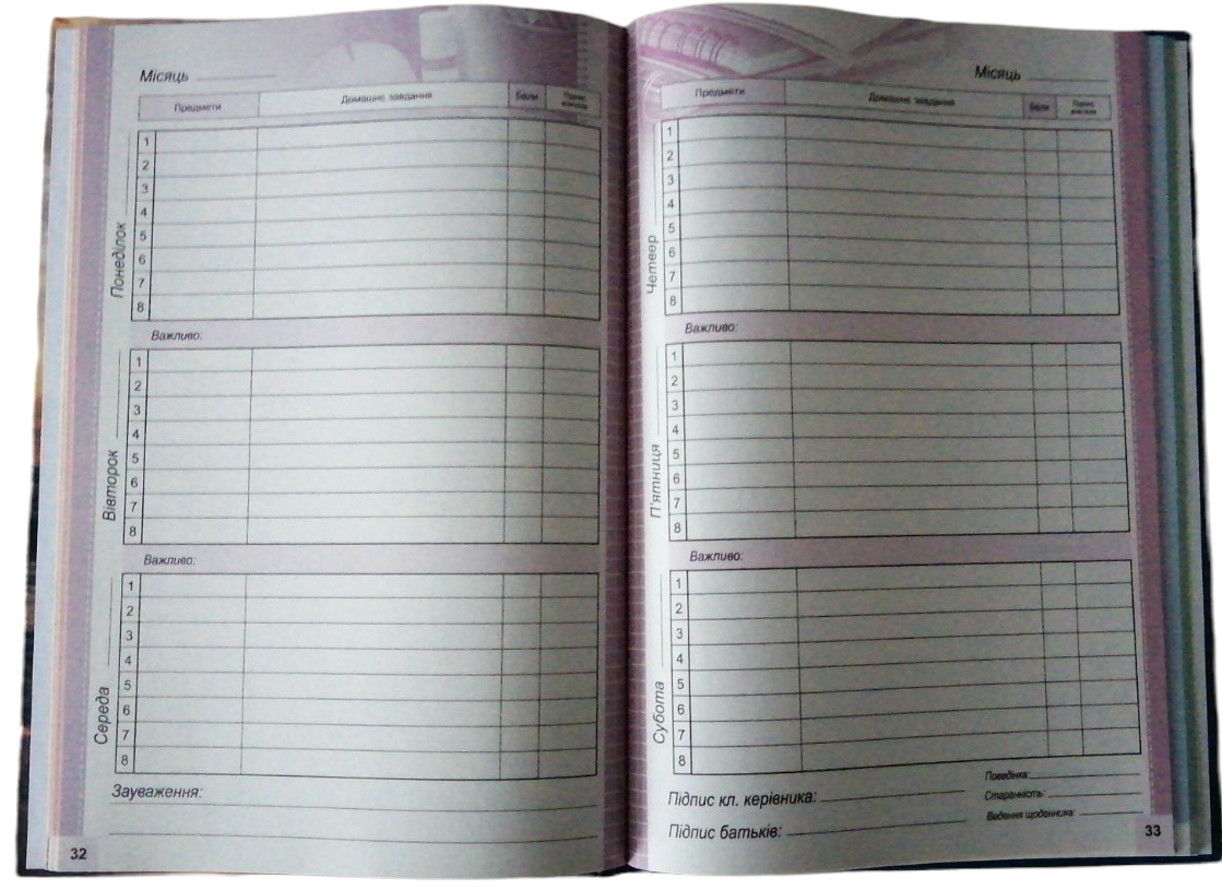 Mandaryn Matte Laminated Hardcover School Diary, 40 Sheets - Image 3