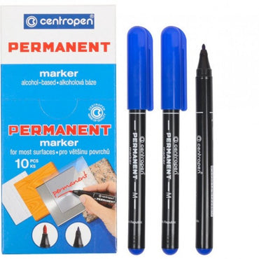 Centropen 2846 Blue Permanent Marker, 1 mm - Image 2