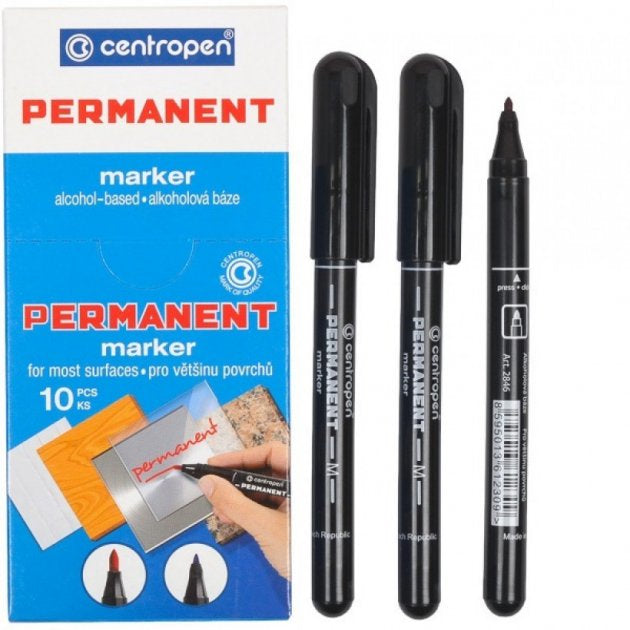 Centropen 2846 Black Permanent Marker - Image 3