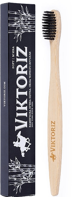Viktoriz Power of Black Charcoal Bamboo Toothbrush