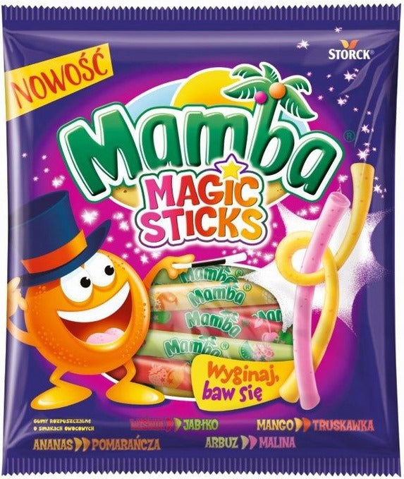 Mamba Magic Sticks Chewy Candies, 140 g